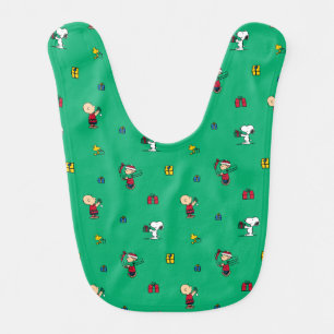 Peanuts   Christmas Gift Giving Pattern Baby Bib