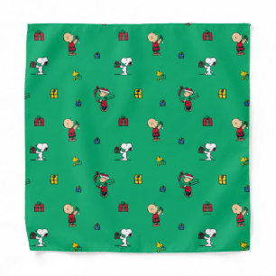 Peanuts Christmas Gift Giving Pattern Bandana