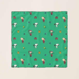 Peanuts Christmas Gift Giving Pattern Scarf