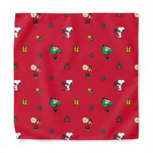 Peanuts   Christmas Gift Giving Red Bandana