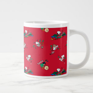 Peanuts   Christmas Gift Wrapping Pattern Giant Coffee Mug