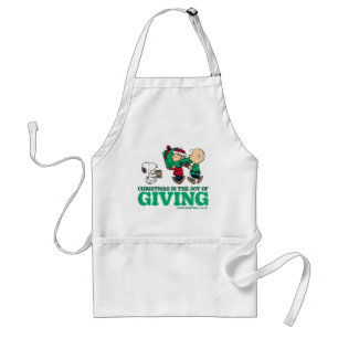 Peanuts   Christmas is the Joy of Giving Adult Apron