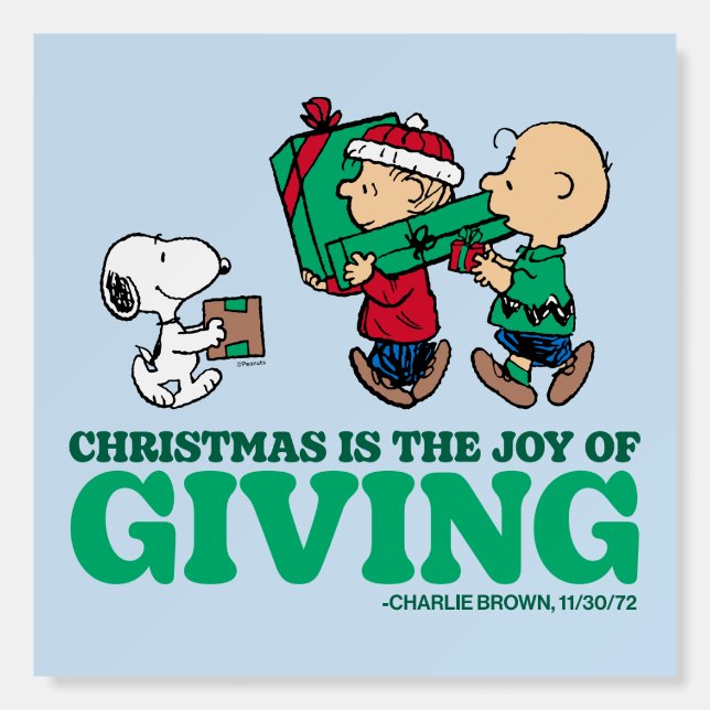 Peanuts | Christmas is the Joy of Giving Foam Board (Front)