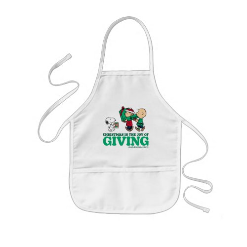 Peanuts  Christmas is the Joy of Giving Kids Apron