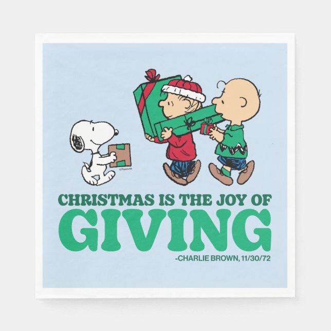 Peanuts | Christmas is the Joy of Giving Napkins (Front)