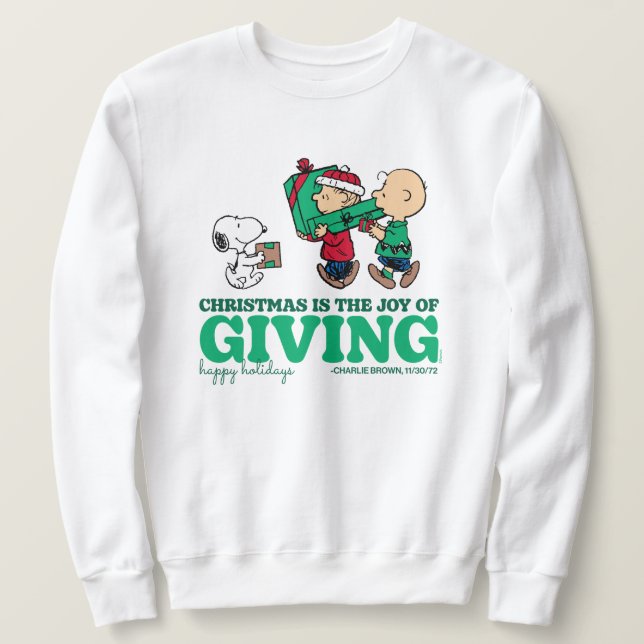 Peanuts | Christmas is the Joy of Giving Sweatshirt (Design Front)