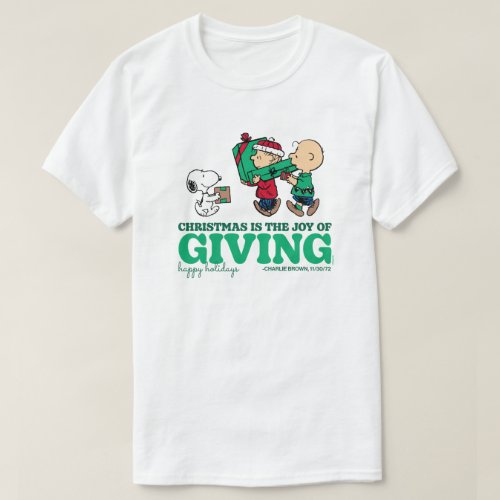 Peanuts  Christmas is the Joy of Giving T_Shirt