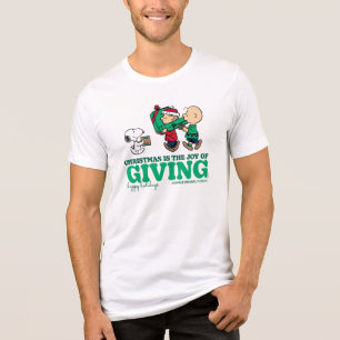 Peanuts   Christmas is the Joy of Giving Tri-Blend Shirt