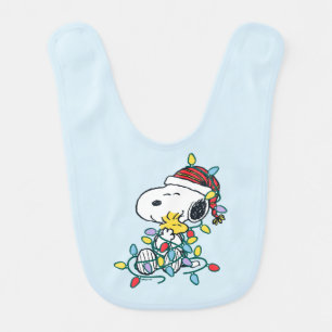 Peanuts Christmas Love and Lights Baby Bib