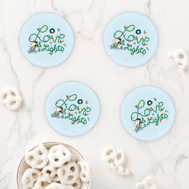 Peanuts | Christmas Love and Lights Coaster Set (In Situ)