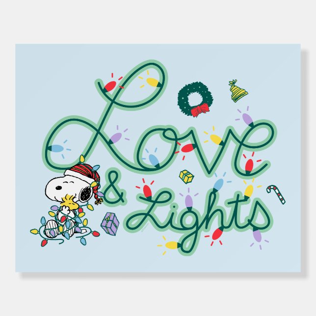 Peanuts | Christmas Love and Lights Foam Board (Front)