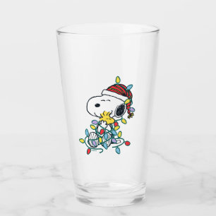 Peanuts Christmas Love and Lights Glass