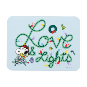 Peanuts Christmas Love and Lights Magnet