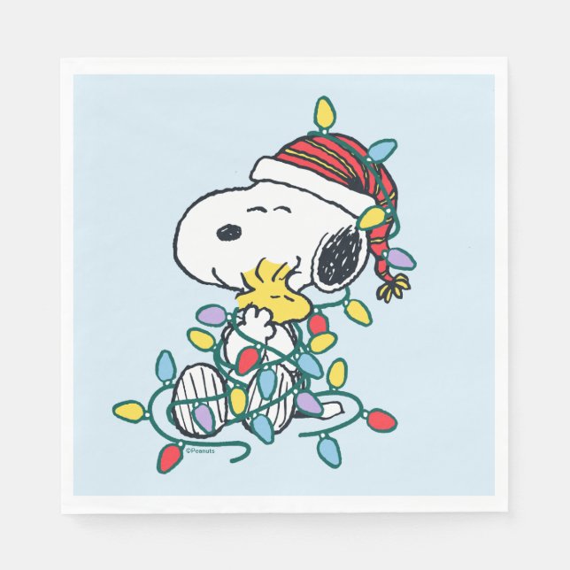 Peanuts | Christmas Love and Lights Napkins (Front)