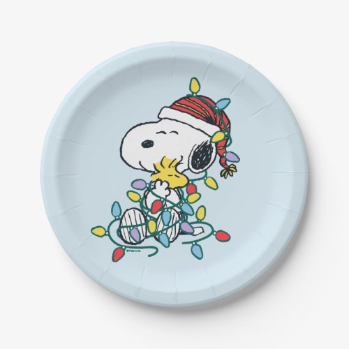 Peanuts  Christmas Love and Lights Paper Plates
