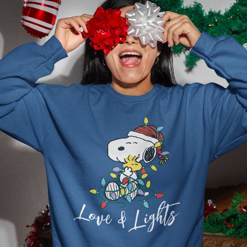 Peanuts  Christmas Love and Lights Sweatshirt