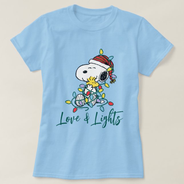 Peanuts | Christmas Love and Lights T-Shirt (Design Front)