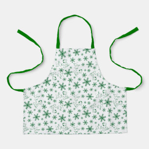 Peanuts Christmas Snoopy Let It Snow Pattern Apron