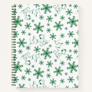 Peanuts Christmas Snoopy Let It Snow Pattern Notebook