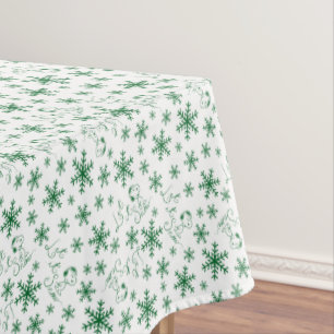 Peanuts Christmas Snoopy Let It Snow Pattern Tablecloth