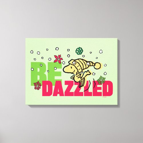 Peanuts  Christmas Woodstock Be Dazzled Canvas Print