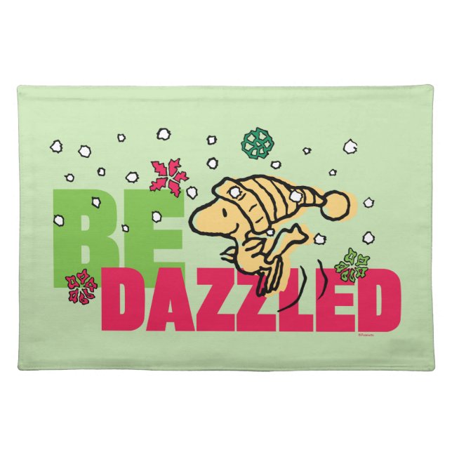 Peanuts | Christmas Woodstock Be Dazzled Cloth Placemat (Front)