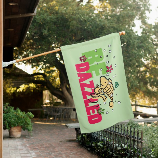 Peanuts | Christmas Woodstock Be Dazzled House Flag (In SItu)