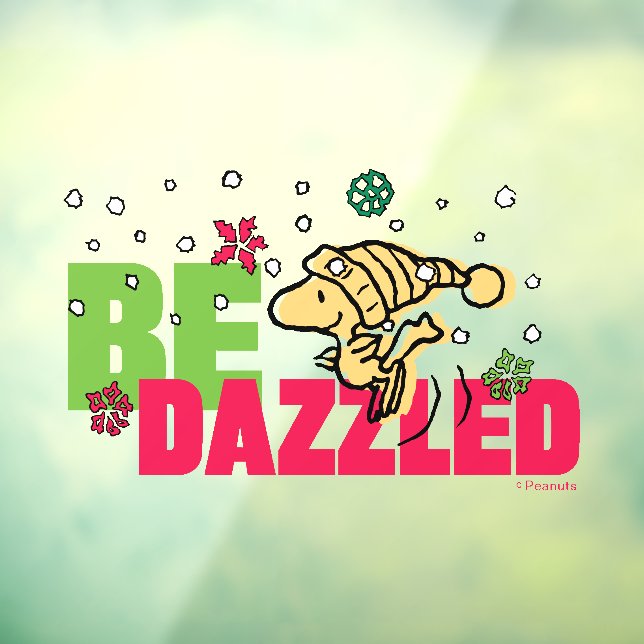 Peanuts | Christmas Woodstock Be Dazzled Window Cling (Sheet 3)