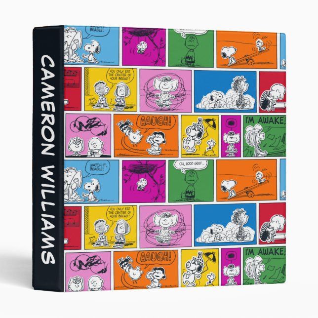 PEANUTS | Classic Comic Pattern 3 Ring Binder (Front/Spine)
