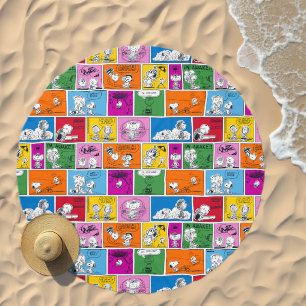 PEANUTS Classic Comic Pattern Beach Towel