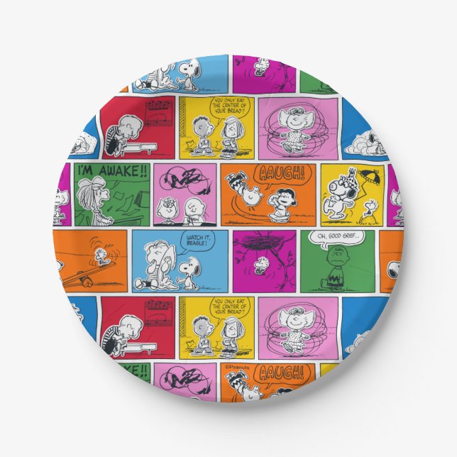 PEANUTS | Classic Comic Pattern Paper Plates (Front)