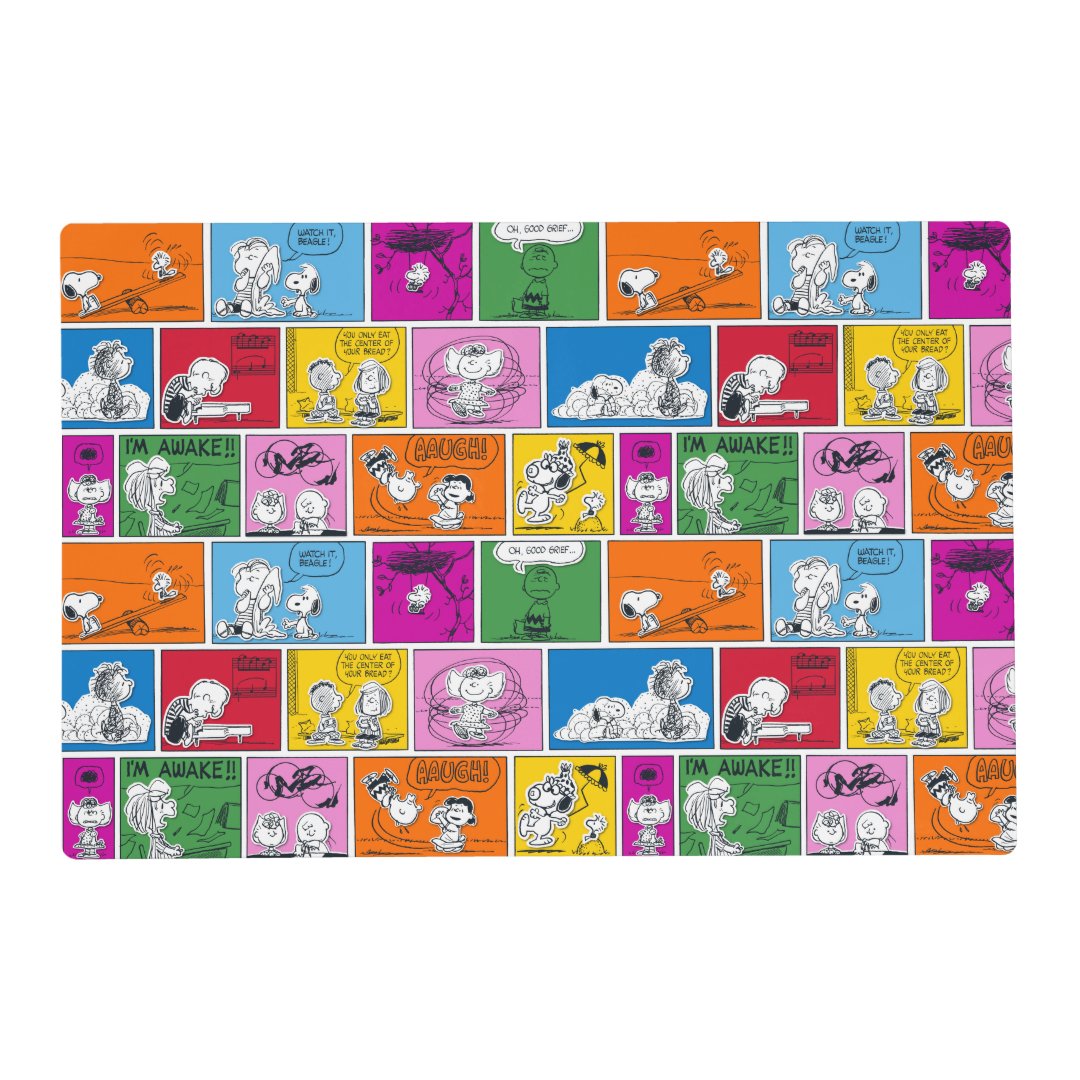 PEANUTS | Classic Comic Pattern Placemat | Zazzle