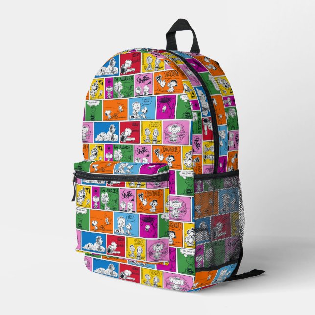 PEANUTS | Classic Comic Pattern Printed Backpack (Back Corner Right)