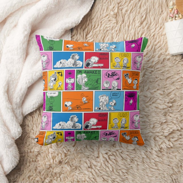 PEANUTS | Classic Comic Pattern Throw Pillow (Blanket)