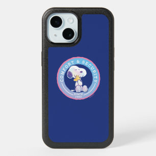 Peanuts Comfort & Security Badge Blue iPhone 15 Case