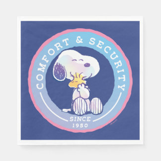 Peanuts | Comfort & Security Badge Blue Napkins