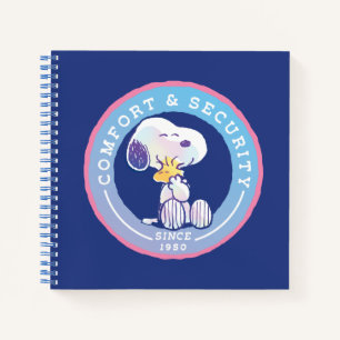 Peanuts Comfort & Security Badge Blue Notebook