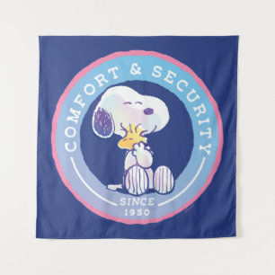 Peanuts Comfort & Security Badge Blue Tapestry