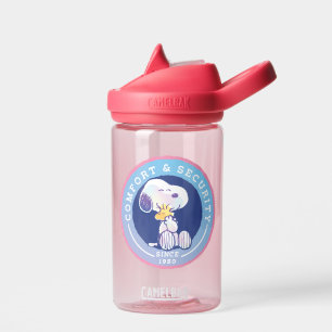 Peanuts   Comfort & Security Badge Blue Water Bottle