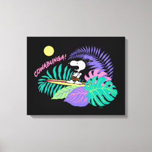 Peanuts Cowabunga Snoopy Canvas Print