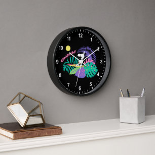 Peanuts Cowabunga Snoopy Clock