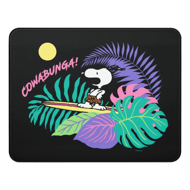 Peanuts | Cowabunga Snoopy Door Sign (Contemporary Front)