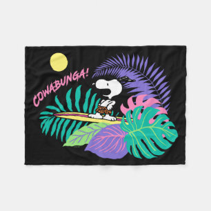 Peanuts Cowabunga Snoopy Fleece Blanket