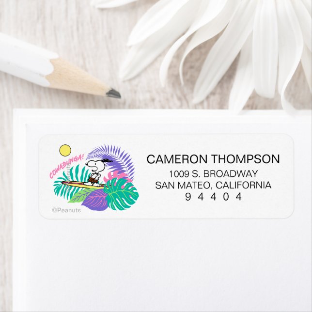 Peanuts | Cowabunga Snoopy Label (Insitu)