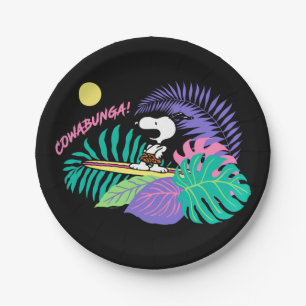 Peanuts   Cowabunga Snoopy Paper Plates