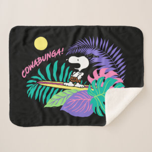 Peanuts   Cowabunga Snoopy Sherpa Blanket