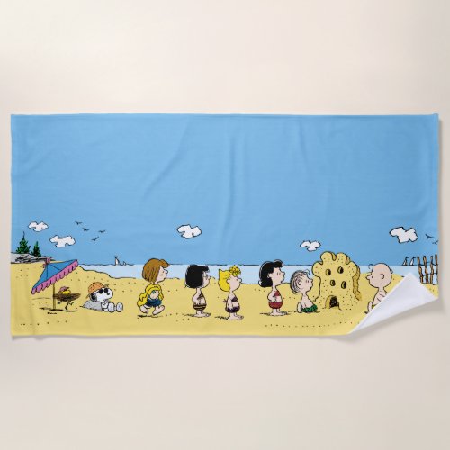 Peanuts  Day at the Beach Beach Towel