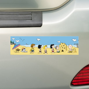 Peanuts   Day at the Beach Bumper Sticker