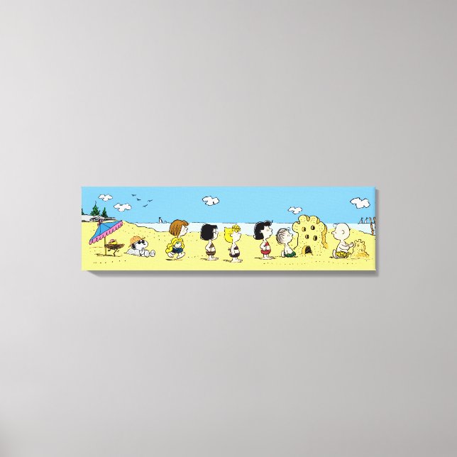 Peanuts | Day at the Beach Canvas Print (Front)