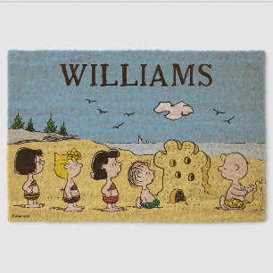 Peanuts   Day at the Beach Fiber Doormat